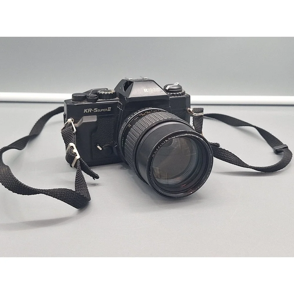 Ricoh KR-5 Super II 35mm SLR Film Camera with Lens Vintage Photography UNTESTED